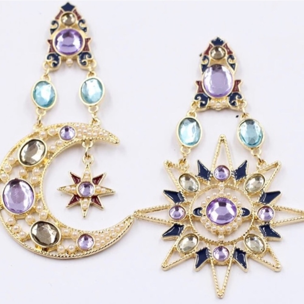 ZARA Star and Moon Earrings